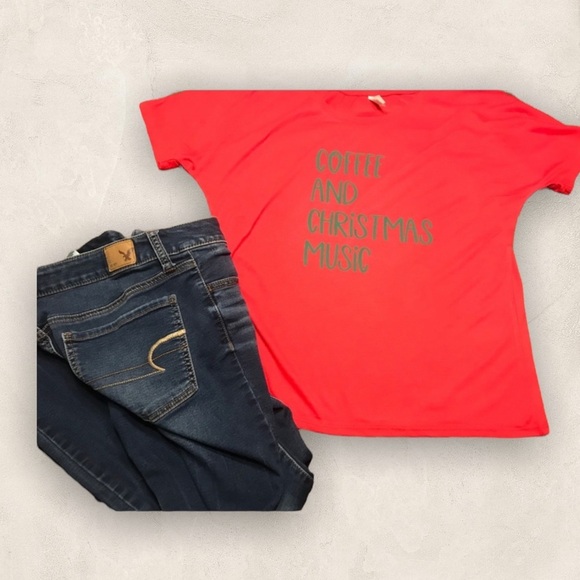Coffee and Christmas Music t-shirt - Picture 1 of 4